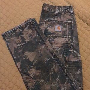 Mens used carhartt wip double knee pants 30x32